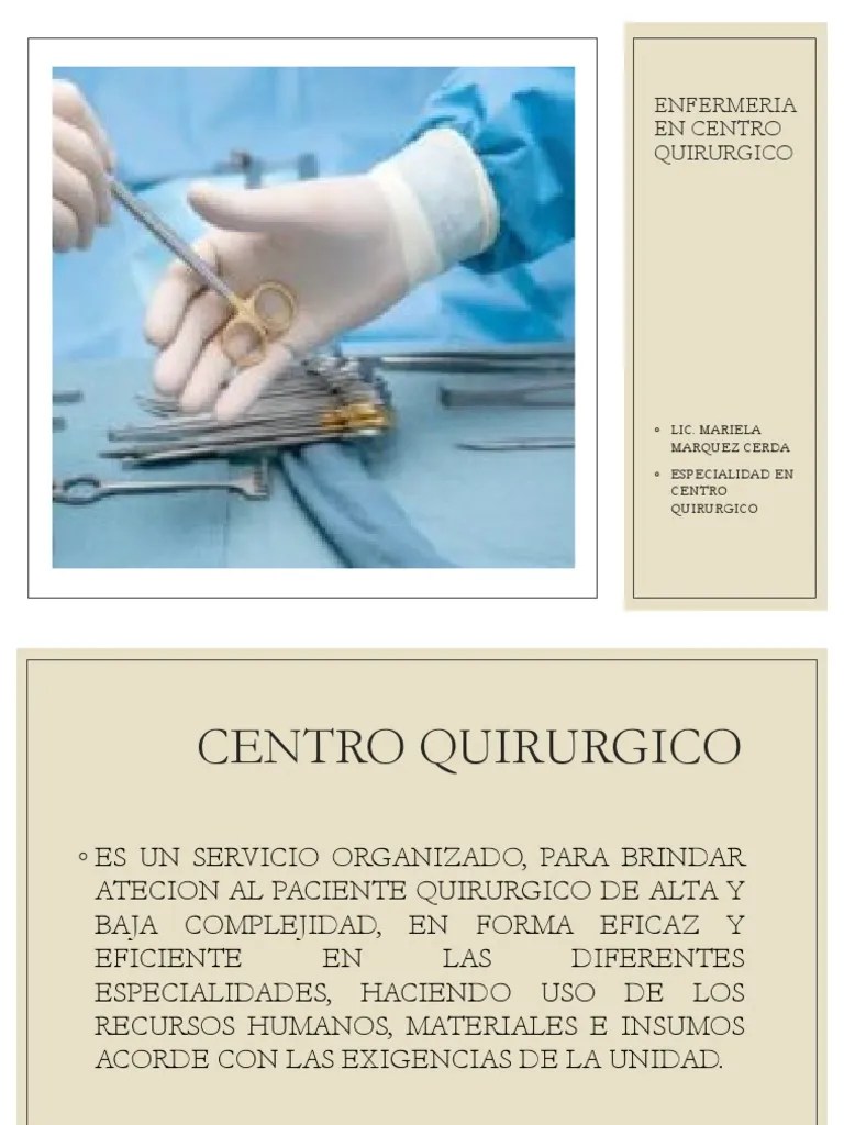 Enfermeria En Centro Quirurgico | PDF