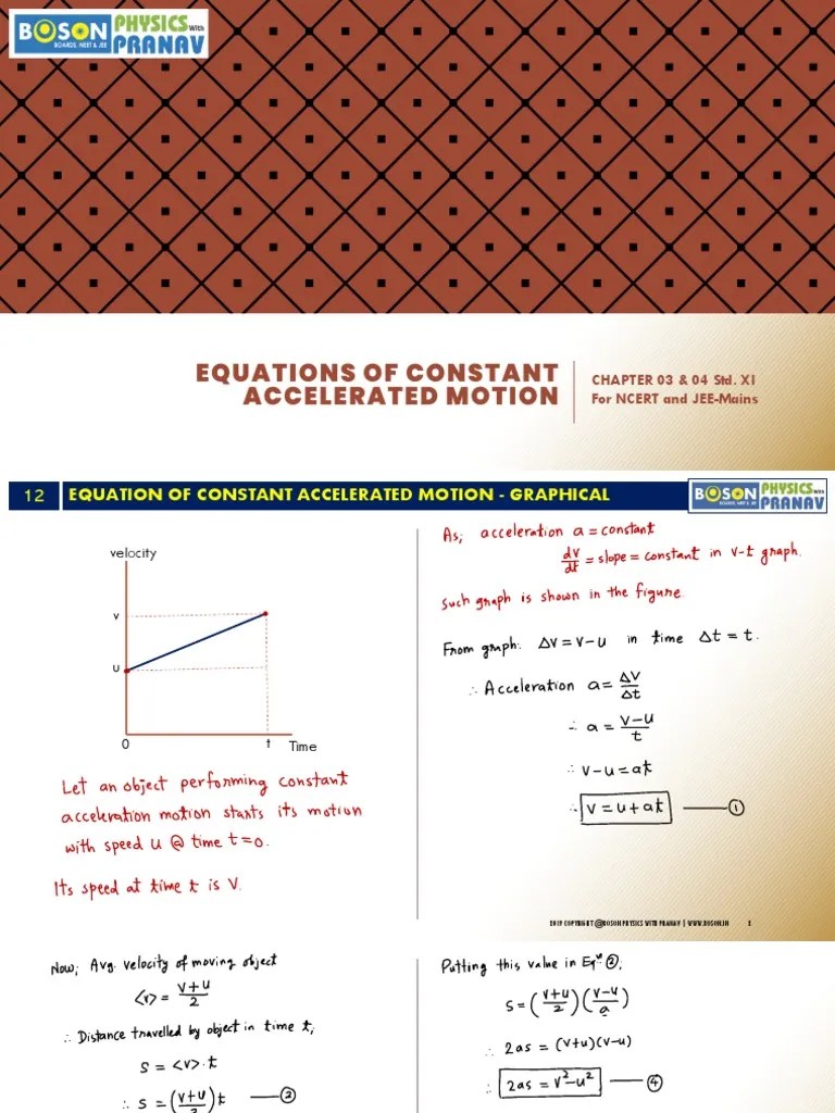 04 - Constant Accelerated Motion | PDF | Acceleration | Speed