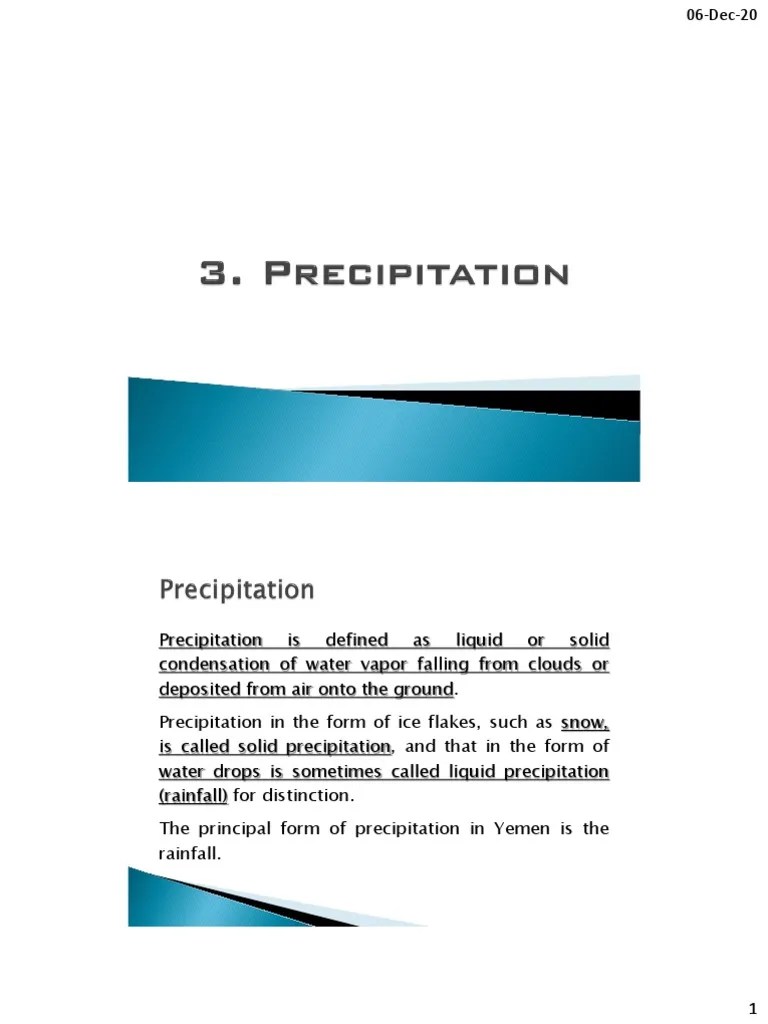 3 Precipitation | PDF