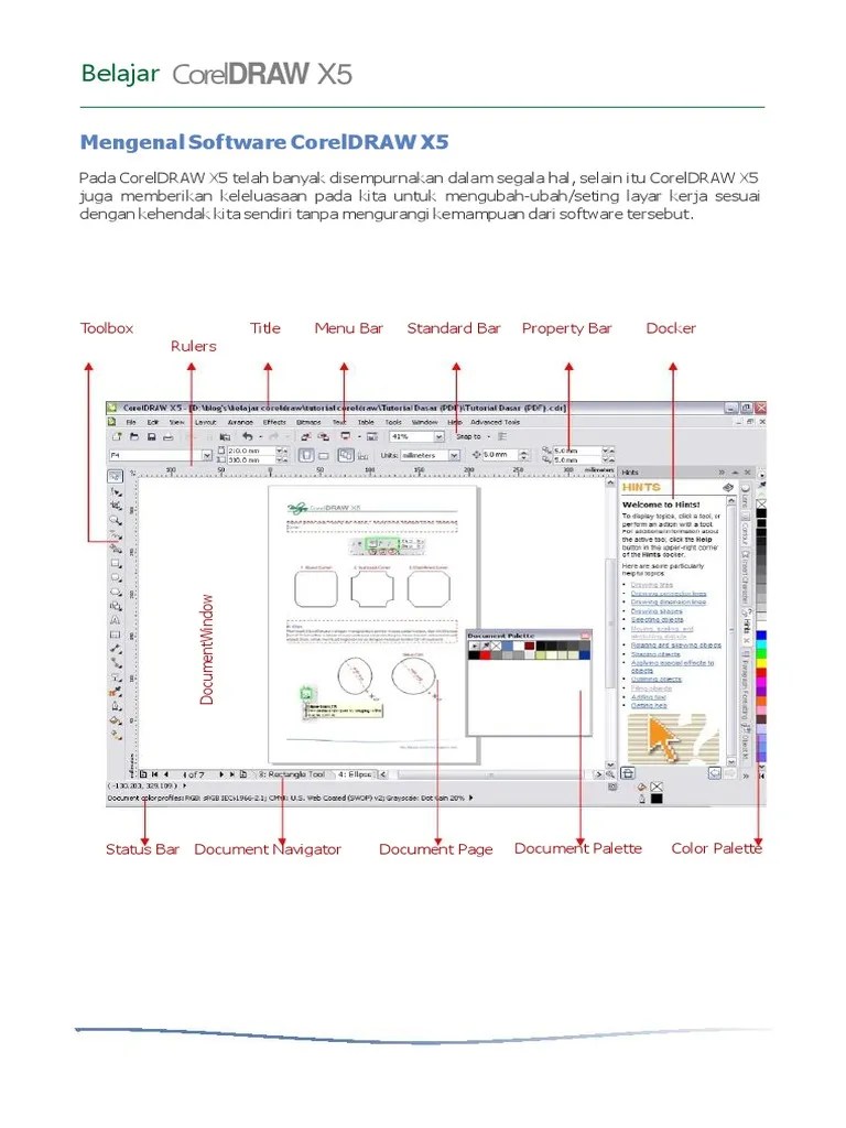 Tutorial Dasar Corel Draw PDF | PDF