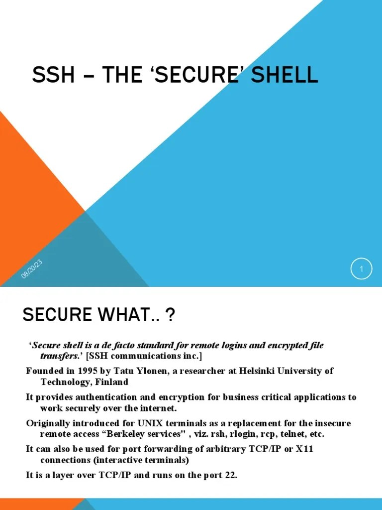 HTTPS - Secure Shell SSH | Download Free PDF | Secure Shell | Internet ...