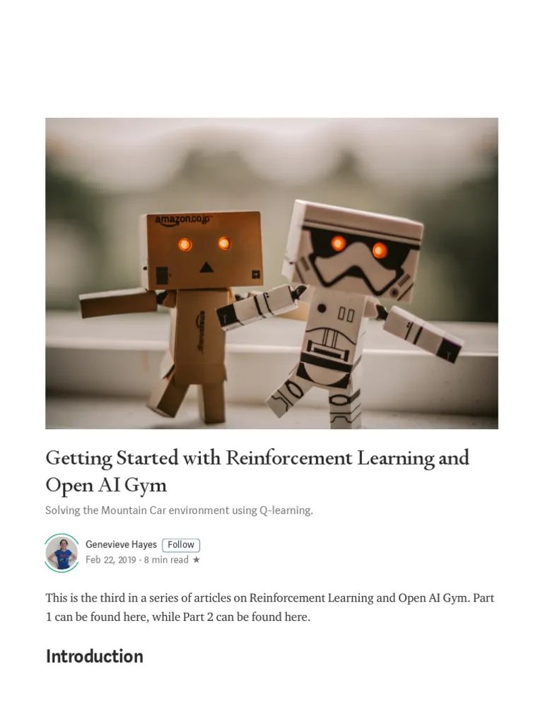 Getting Started With Reinforcement Learning And Open AI Gym | Download ...