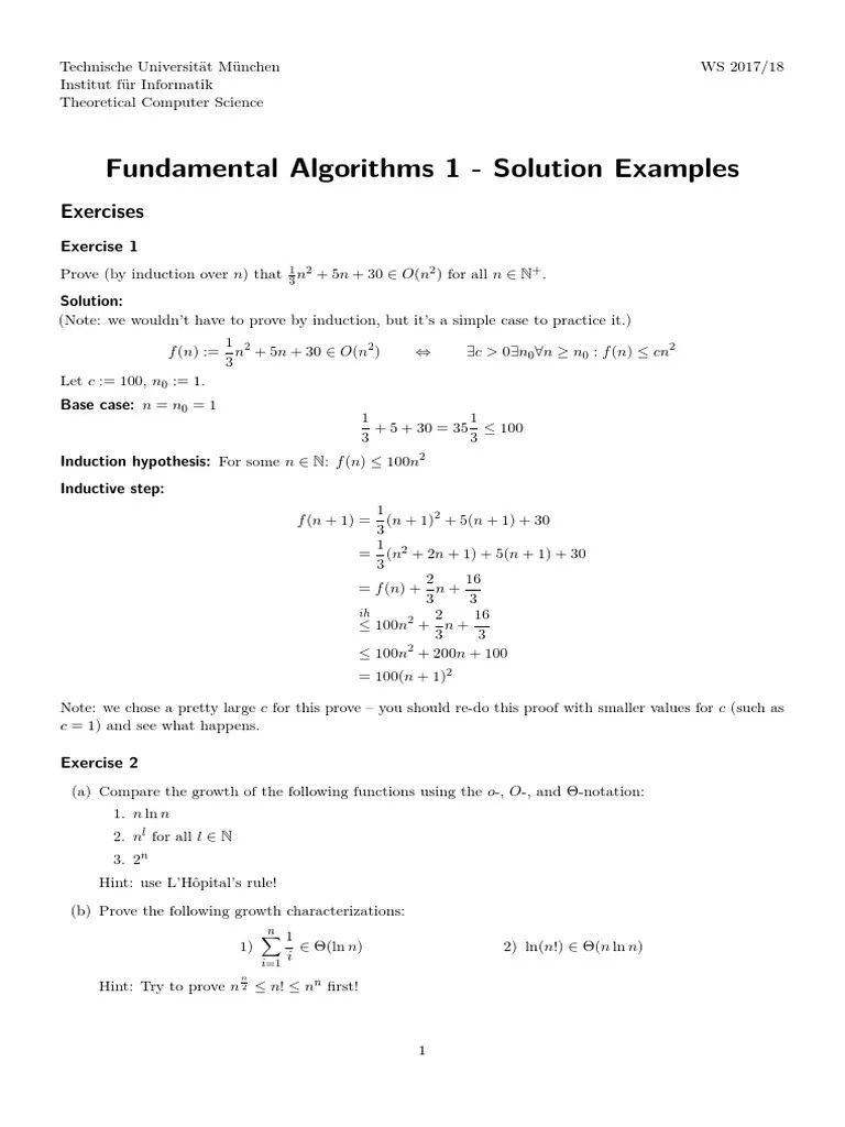 Fundamentals Of Algorithms Solutions | PDF