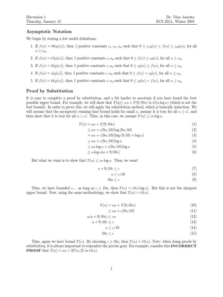 Dis 1 | PDF | Time Complexity | Mathematics