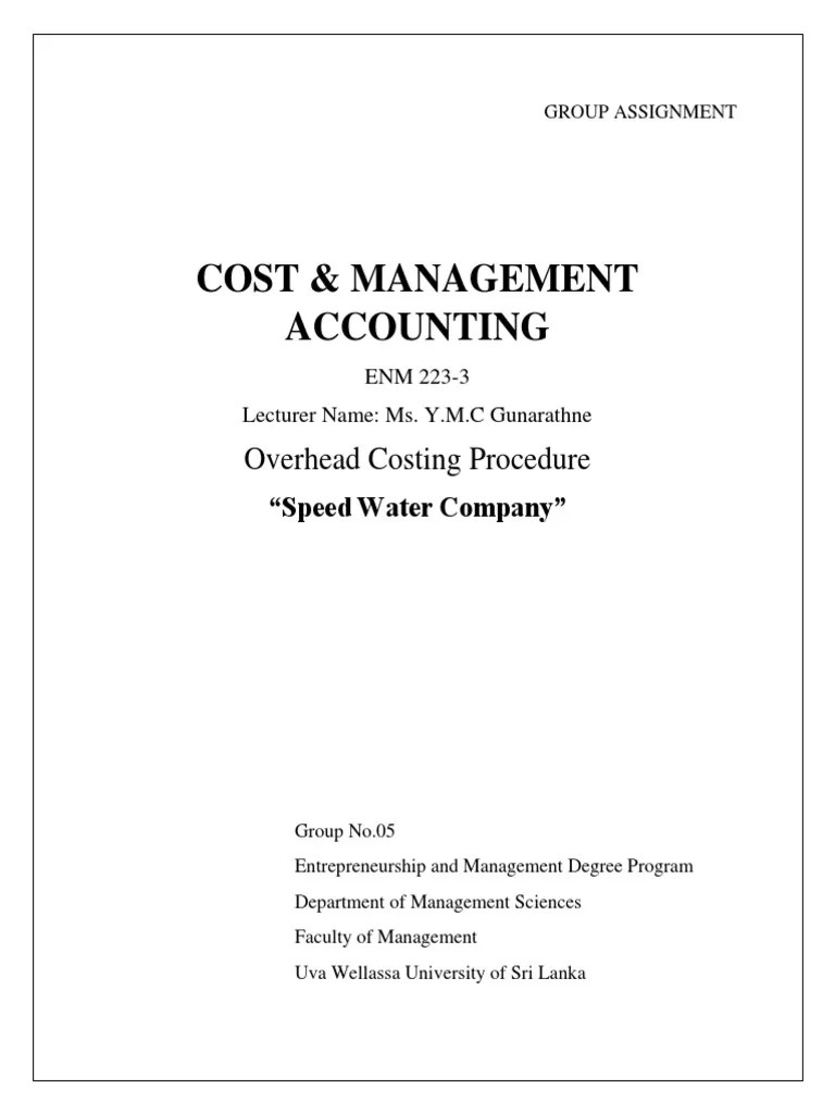 Cost And Management Accounting | PDF