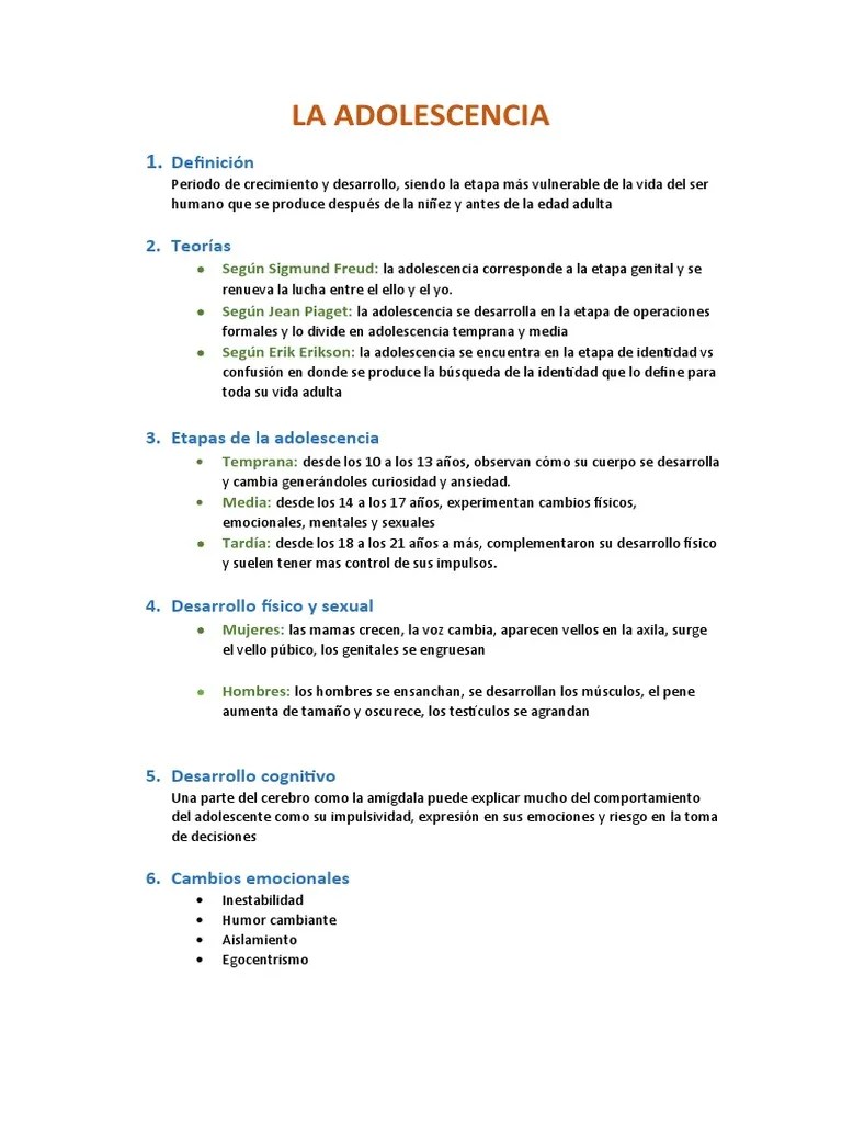 La Adolescencia | PDF