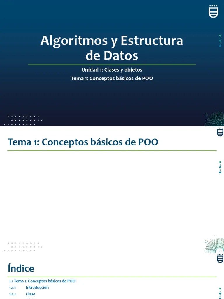 PPT 2021 02 U01 T01 Algoritmos Y Estructura De Datos (4683) | PDF | Objeto (informática ...