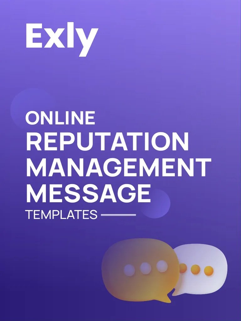 Online Reputation Management Message Templates | PDF