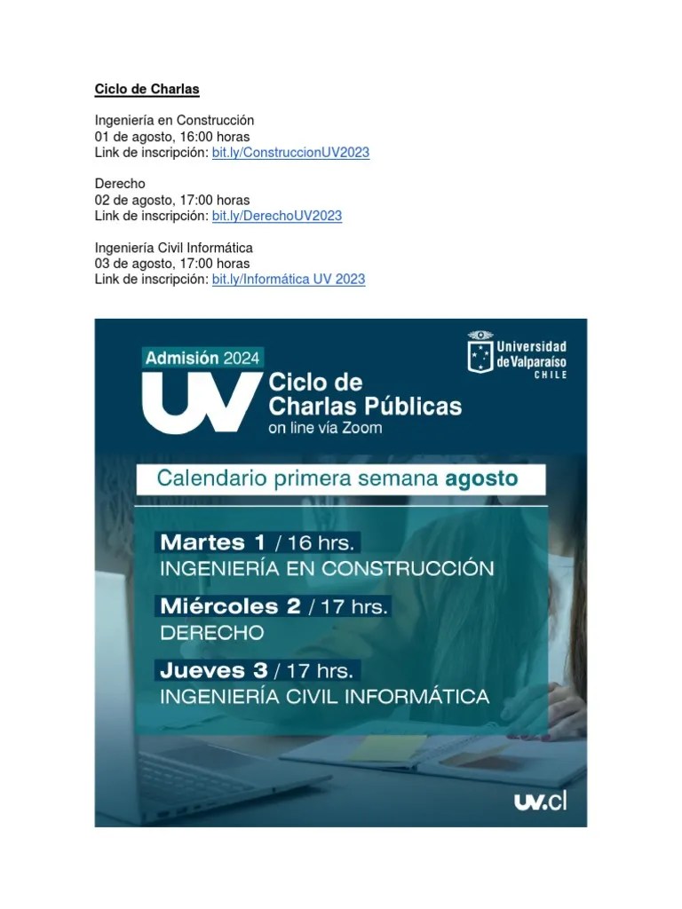 Ciclo De Charlas | PDF