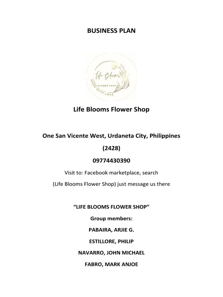 Business Plan | PDF | Floristry | Marketing