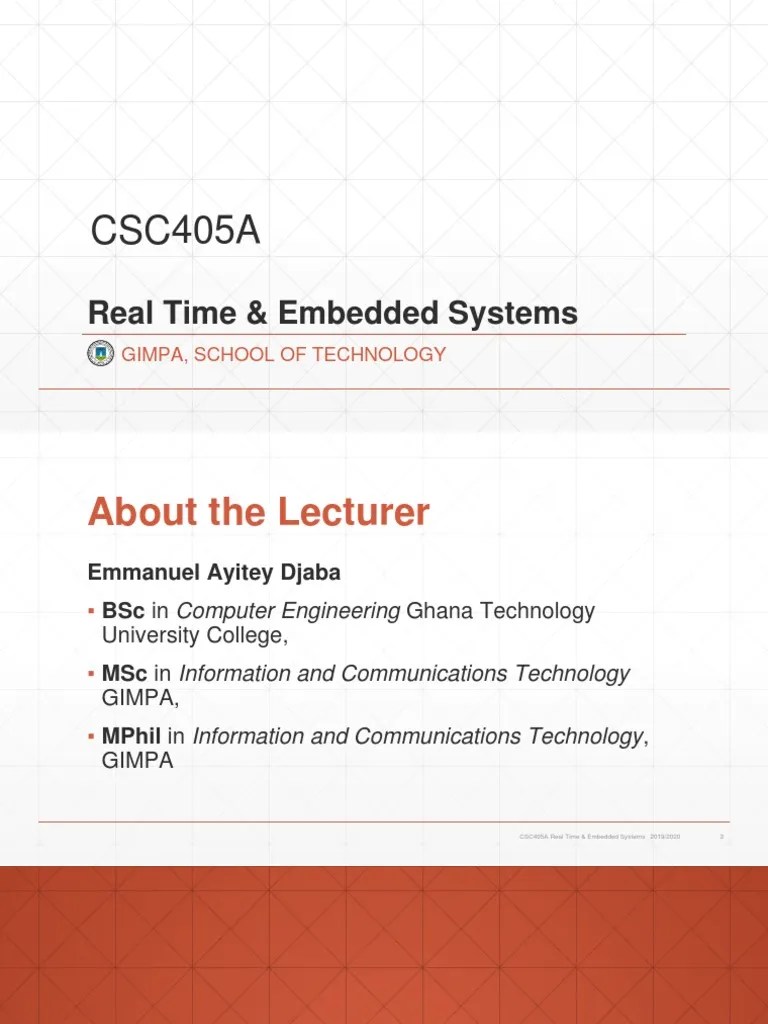 Real Time And Embedded Systems | PDF