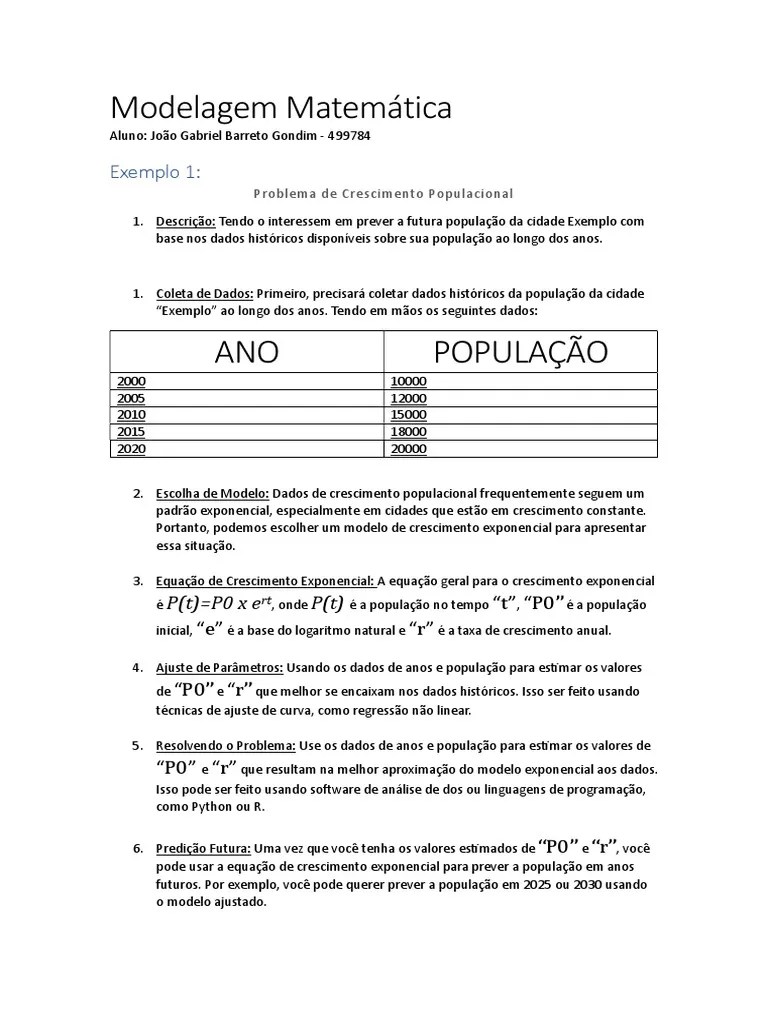 Modelagem Matematica | PDF