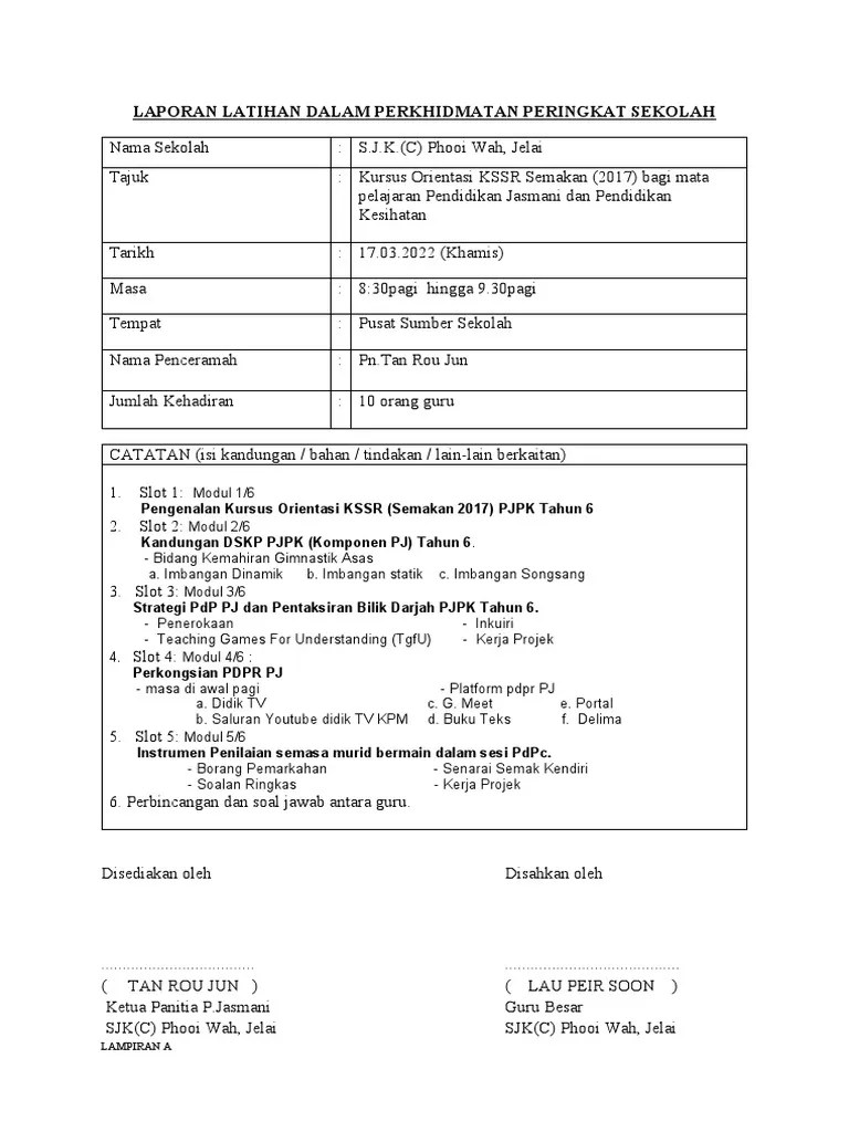 Laporan LDP PJ Tahun 6 2022.2023 | PDF
