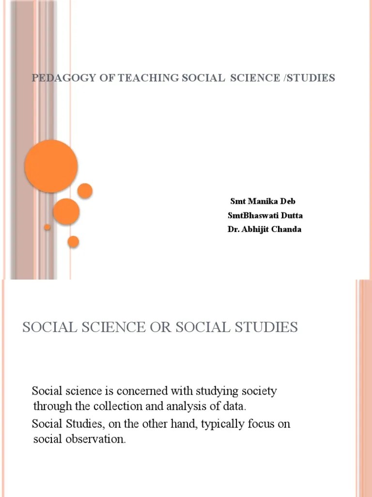 Pedagogy Of Teaching Social Science | PDF | Science | Social Sciences