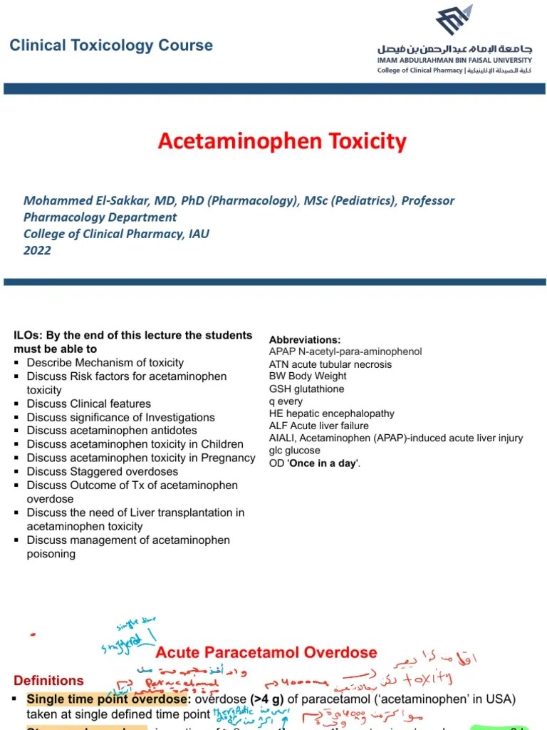 Acetaminophen Toxicity | PDF | Causes Of Death | Medicine