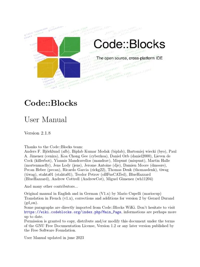 Manual Codeblocks En | PDF