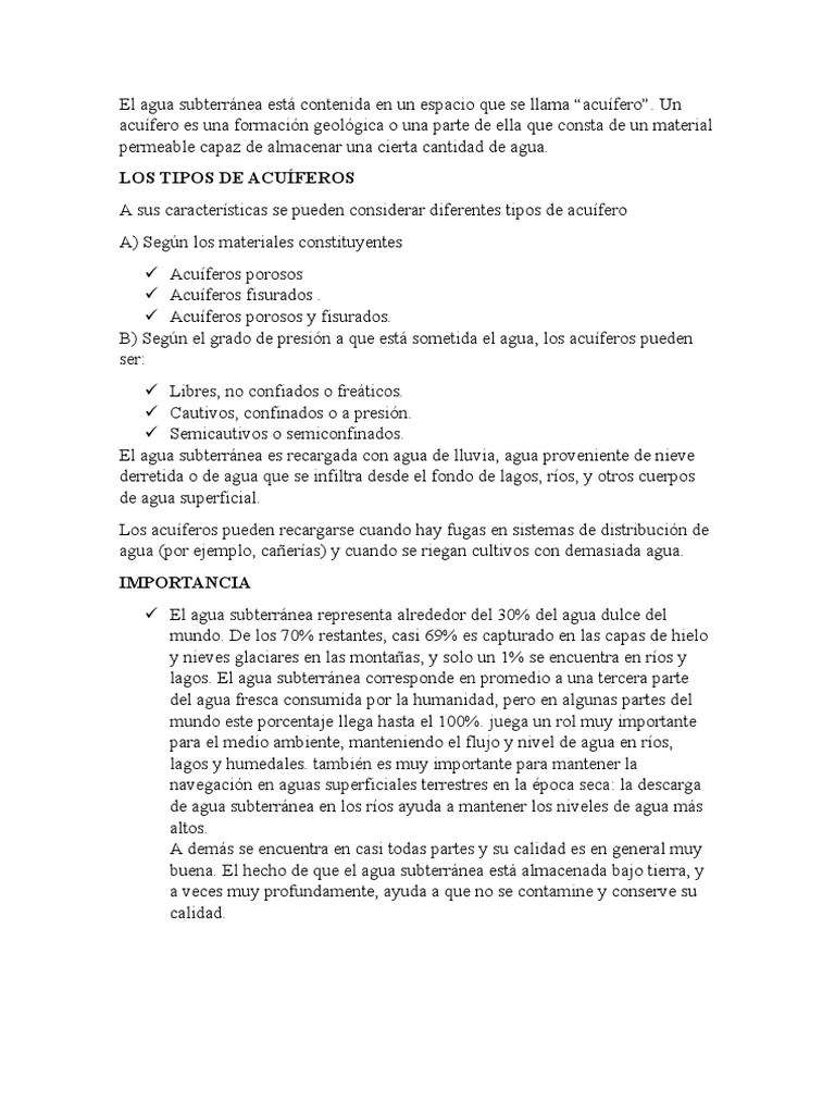 Agua Subterránea | PDF | Agua Subterránea | Agua