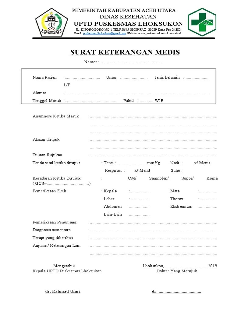 Surat Keterangan Medis | PDF