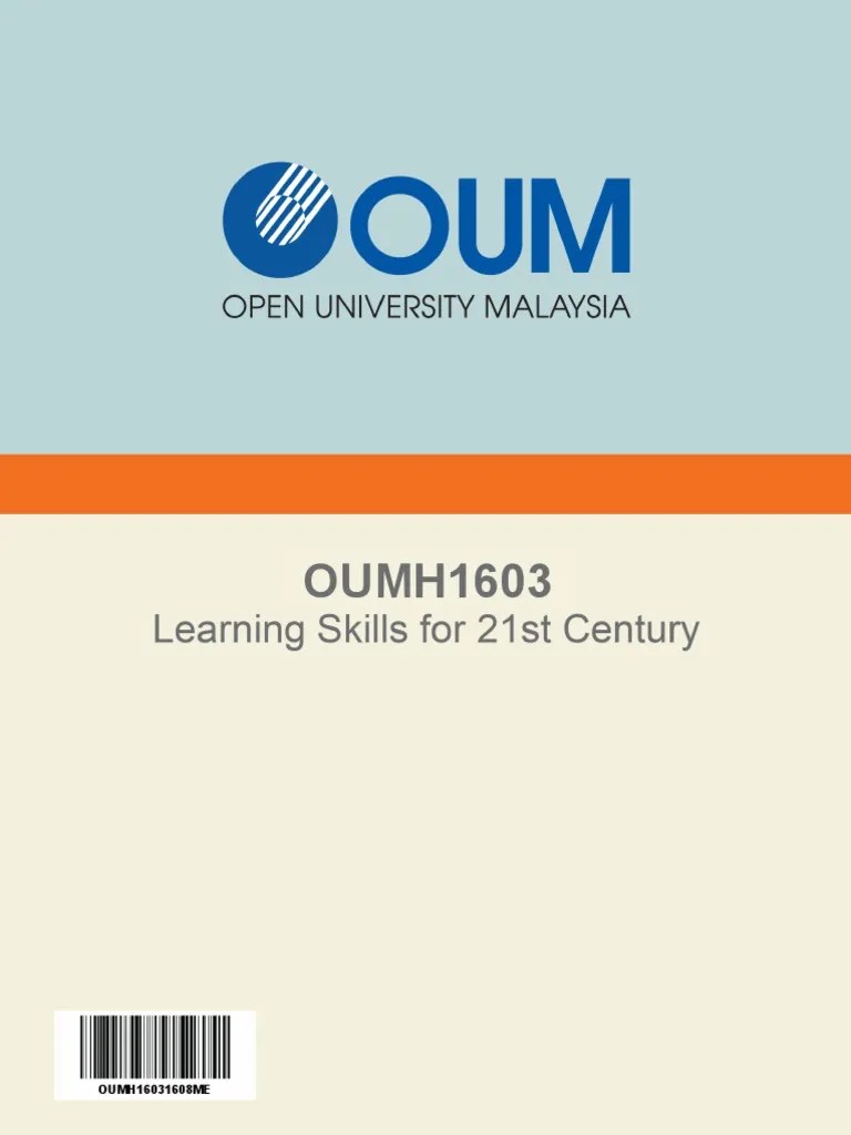 OUMH1603 Learning Skills For Open Distance Learning - FULL - 5sept19 ...