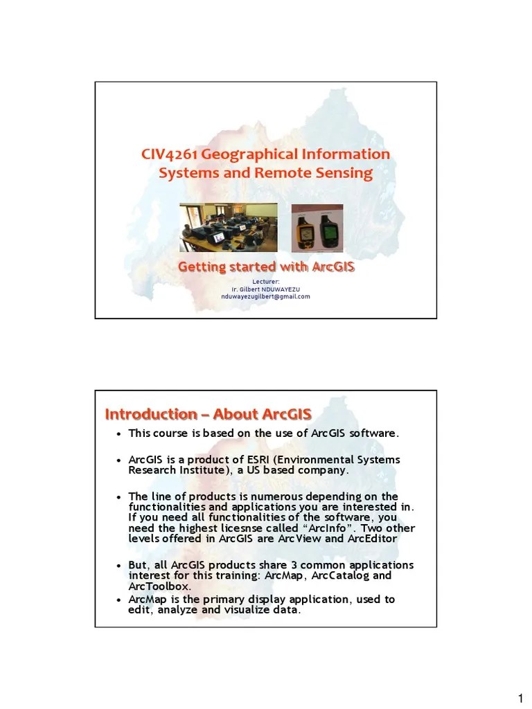 UNIT-1b L1 - Getting - Started - With - ArcGIS | PDF | Arc Gis | Esri