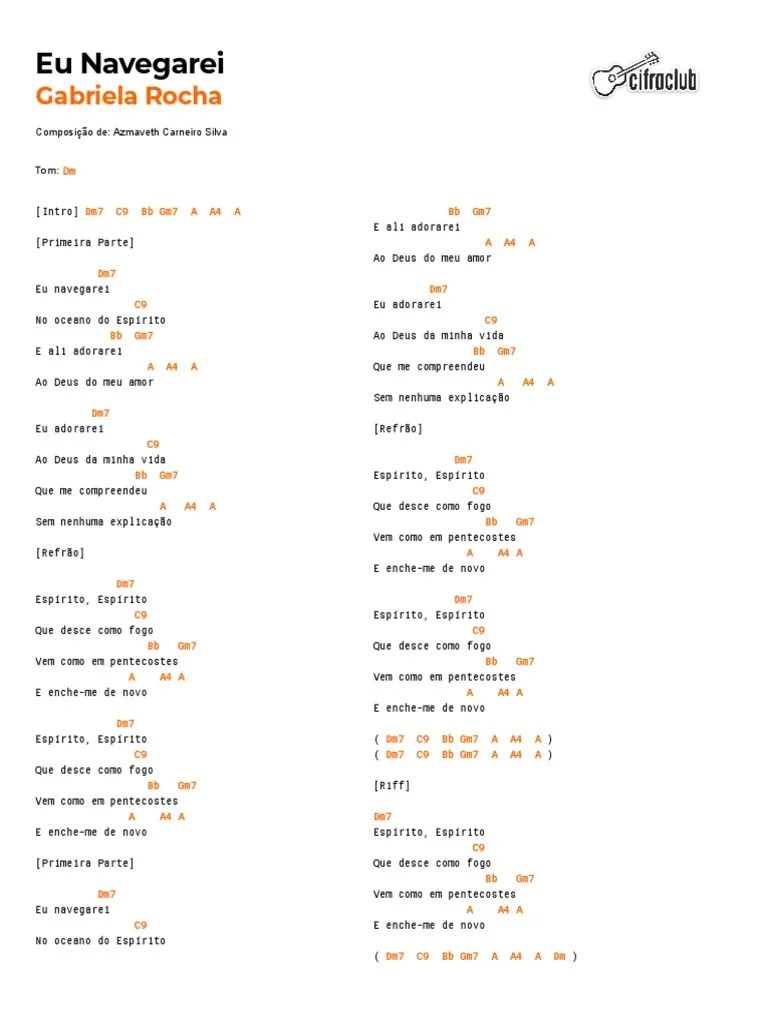 Cifra Club - Gabriela Rocha - Eu Navegarei | PDF