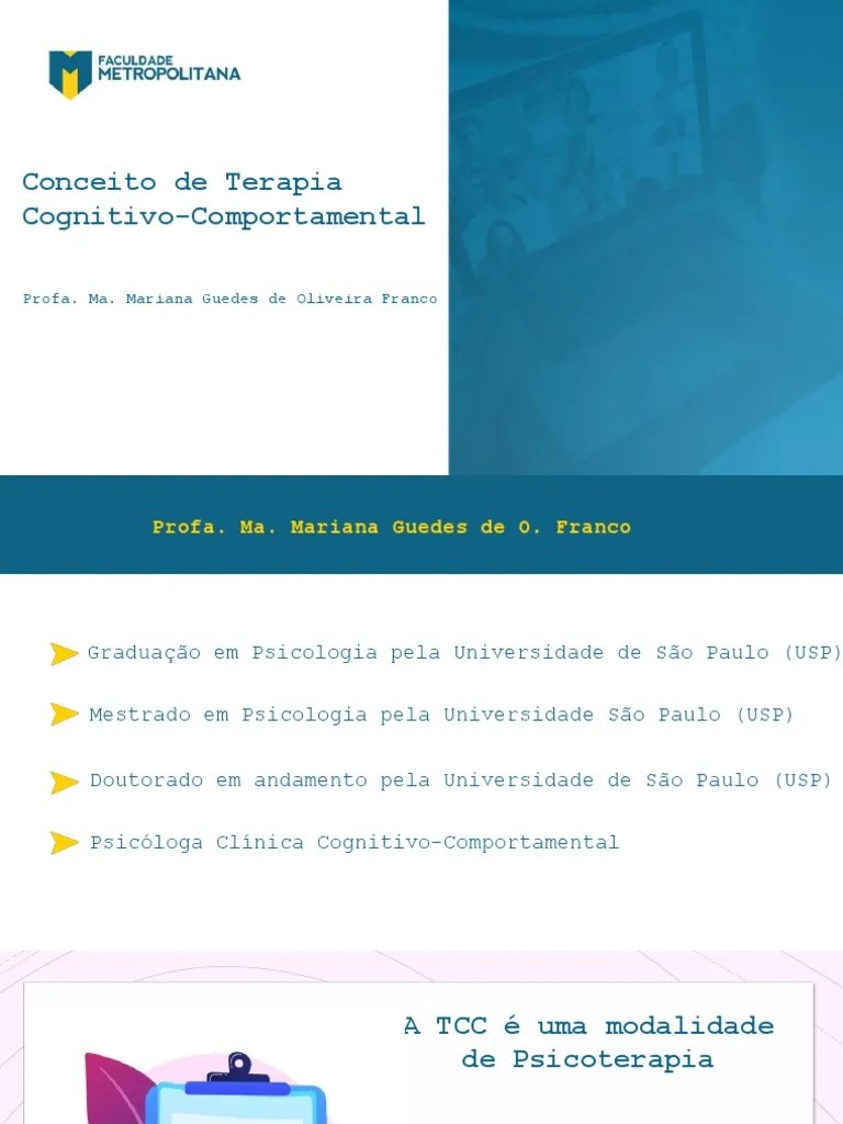 Conceito TCC | PDF | Terapia Cognitiva Comportamental | Pensamento