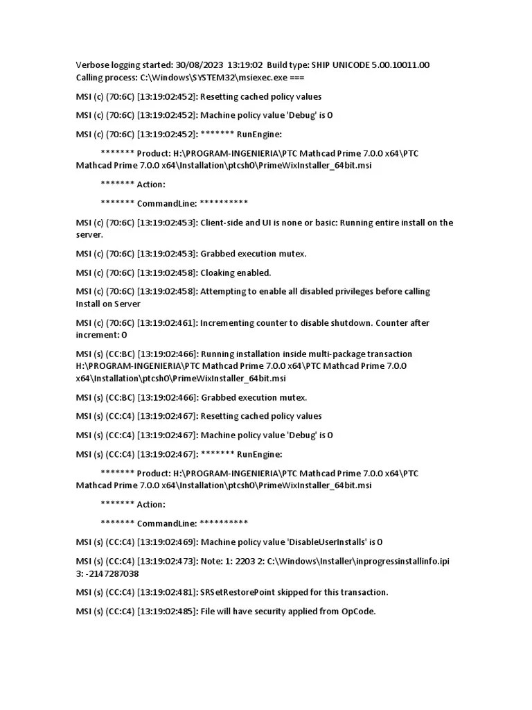 Verbose Logging Started | PDF | Computer Science | System Software