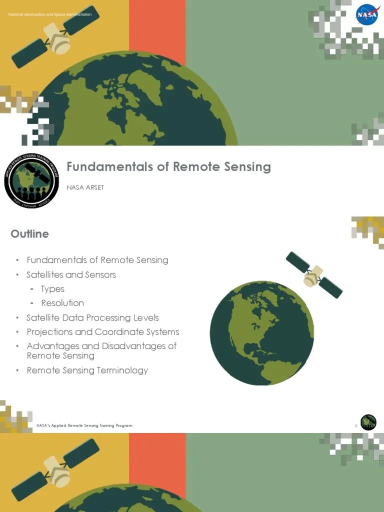 Fundamentals Of RS | PDF | Remote Sensing | Image Resolution