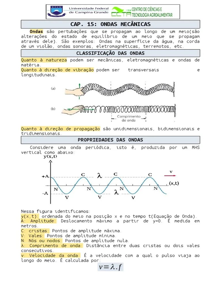 Apostilas De Física 2 | PDF | Ondas | Espaço-tempo