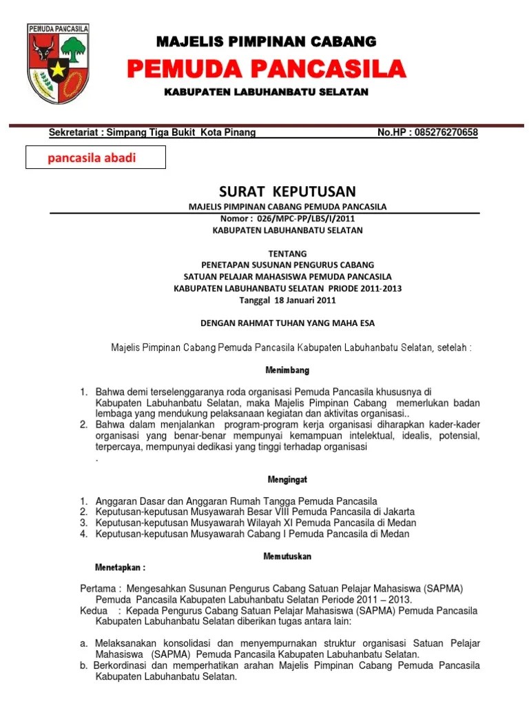 Alhasil, seseorang bisa saja ingin mengundurkan diri dari organisasi. Contoh Surat Undangan Rapat Organisasi Pemuda Pancasila - Sample Surat Undangan