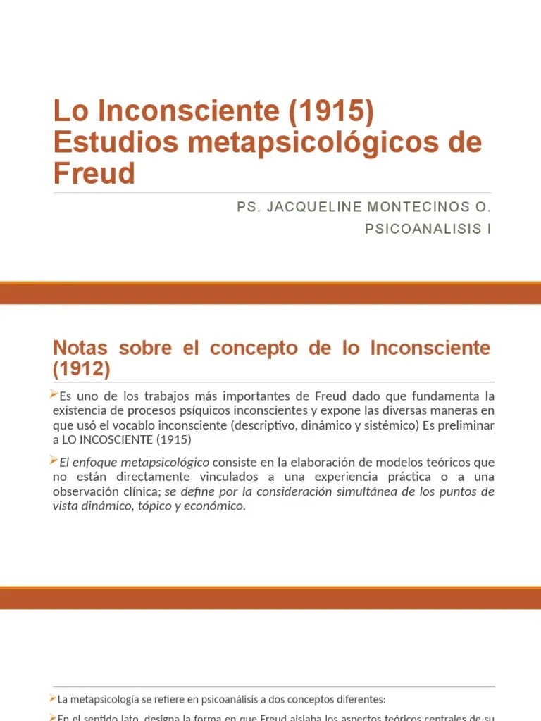 Lo Inconsciente | PDF | Mente Inconsciente | Psicoanálisis