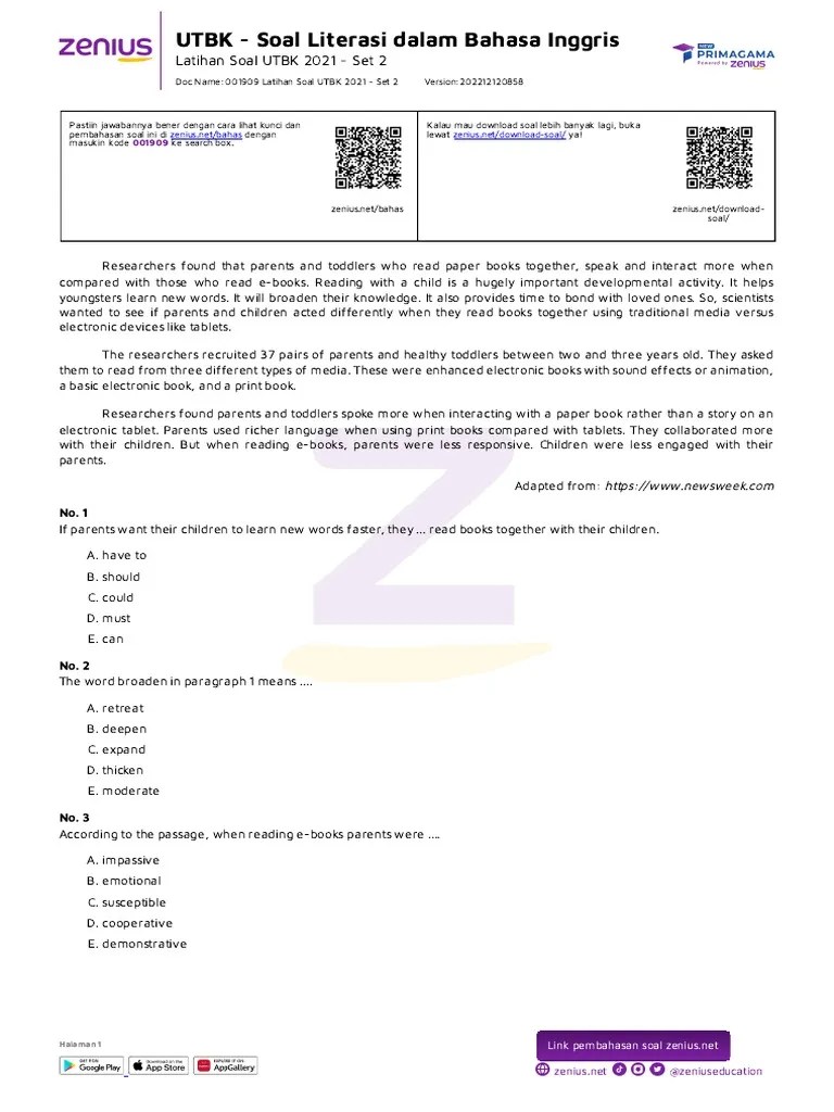 001909 Latihan Soal UTBK 2021 - Set 2 | PDF | Artificial Intelligence ...