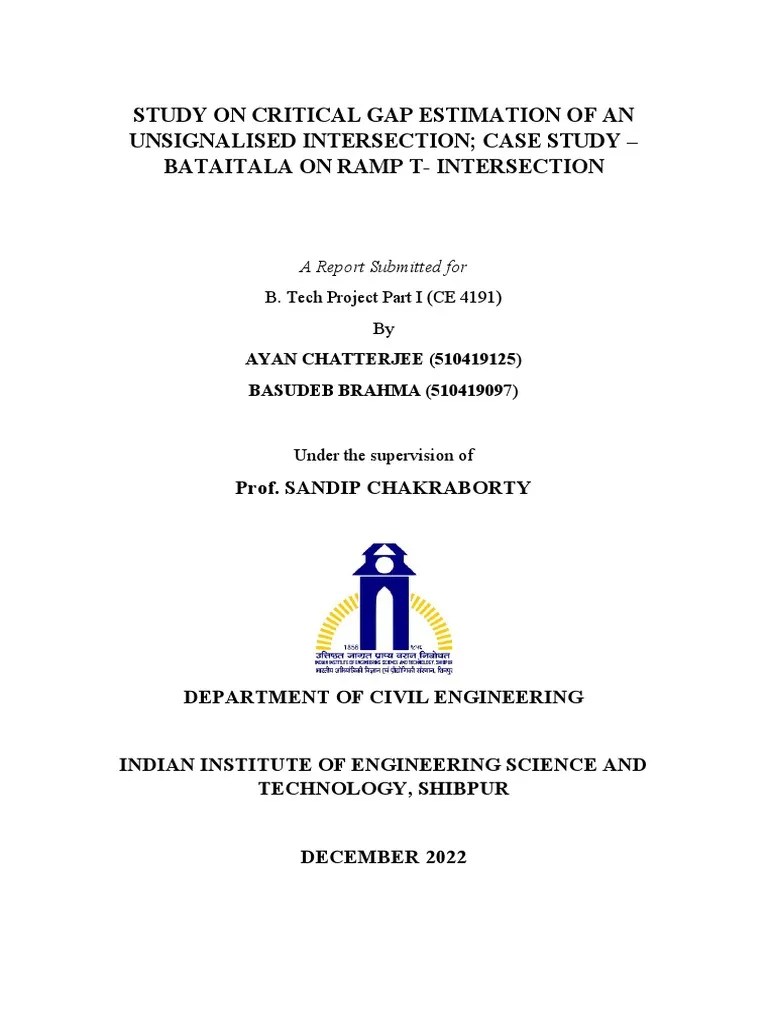 Traffic Analysis Of Uncontrolled Intersection | PDF | Interchange (Road) | Traffic