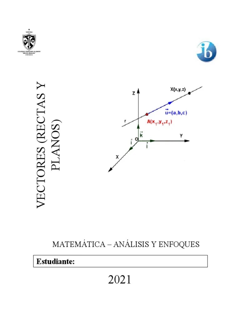 Vectores En El Espacio | PDF | Vector Euclidiano | Línea (geometría)