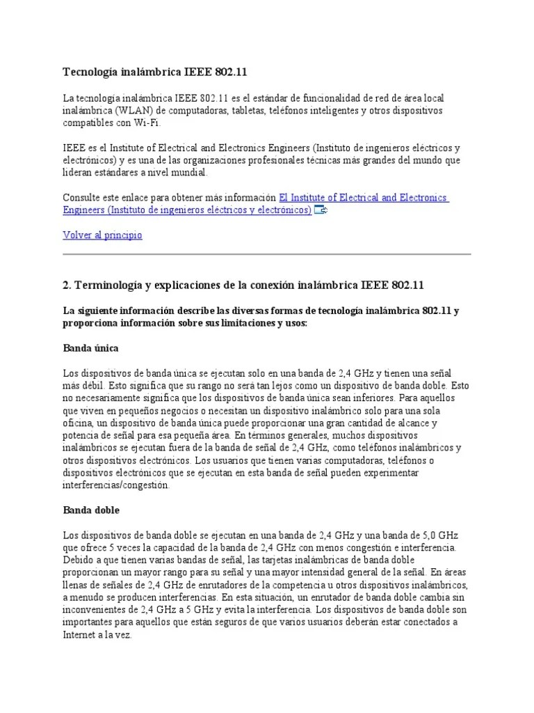 Tecnología Inalámbrica IEEE 802 | PDF | Ieee 802.11 | Wifi