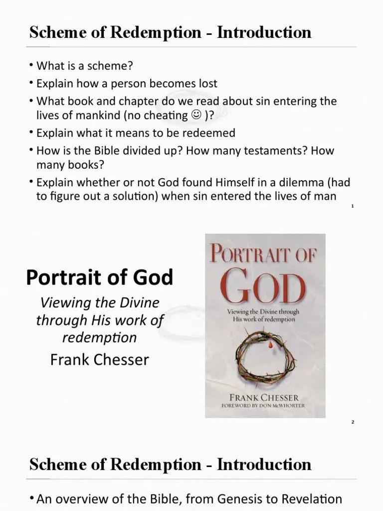 1 Scheme Of Redemption - Introduction-3 | PDF