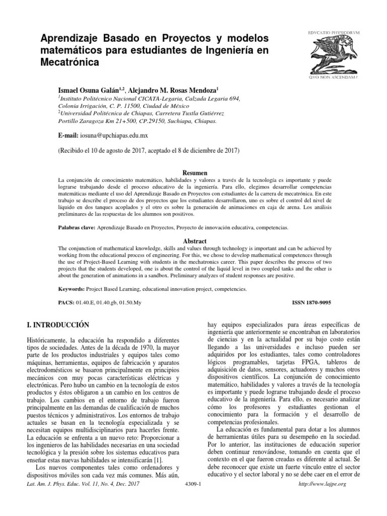 Aprendizaje Basado En Proyectos 2 | PDF | Evaluación | Aprendizaje