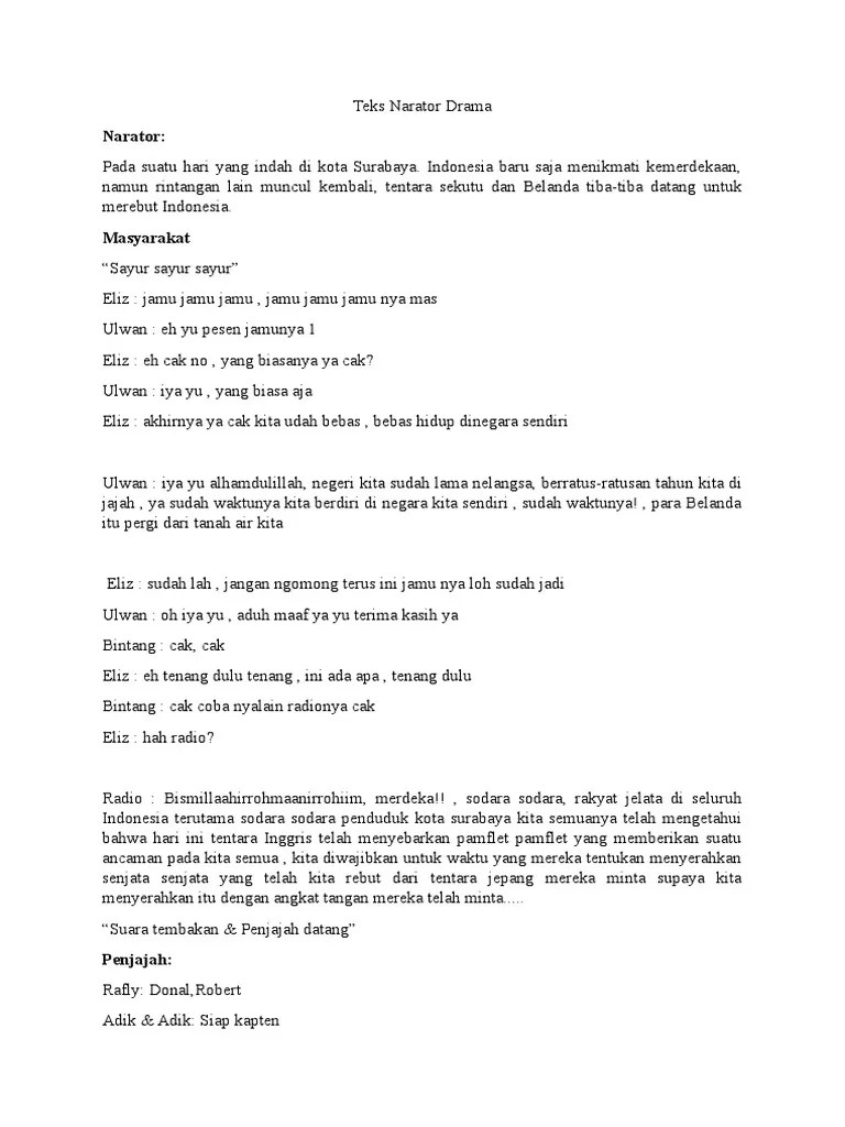 Teks Drama Perjuangan Kemerdekaan | PDF