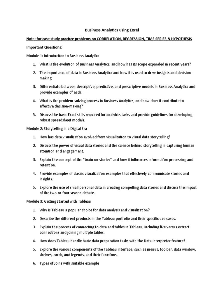 Business Analytics Using Excel | PDF | Data Analysis | Analytics