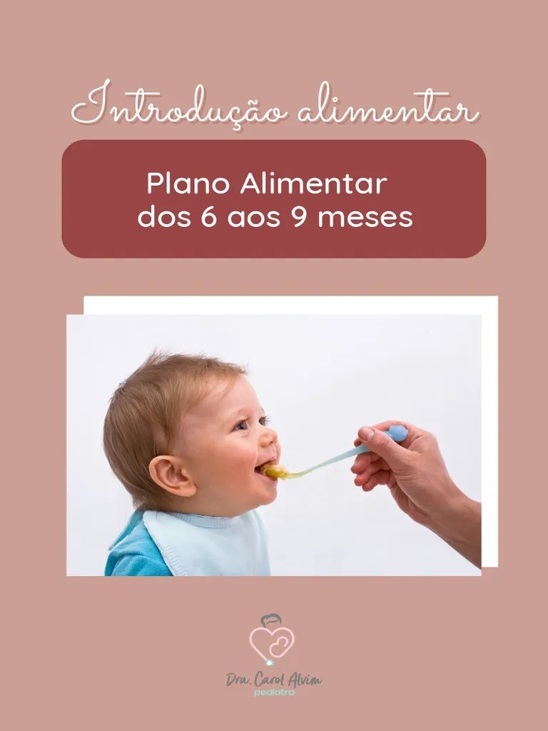 Plano Alimentar Dos 6 Meses Aos 9 Meses - Dra Carol Alvim Pediatra ...