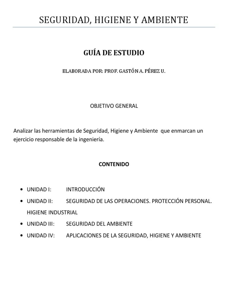 Seguridad Higiene Y Ambiente | PDF | Seguridad Y Salud Ocupacional | Venezuela