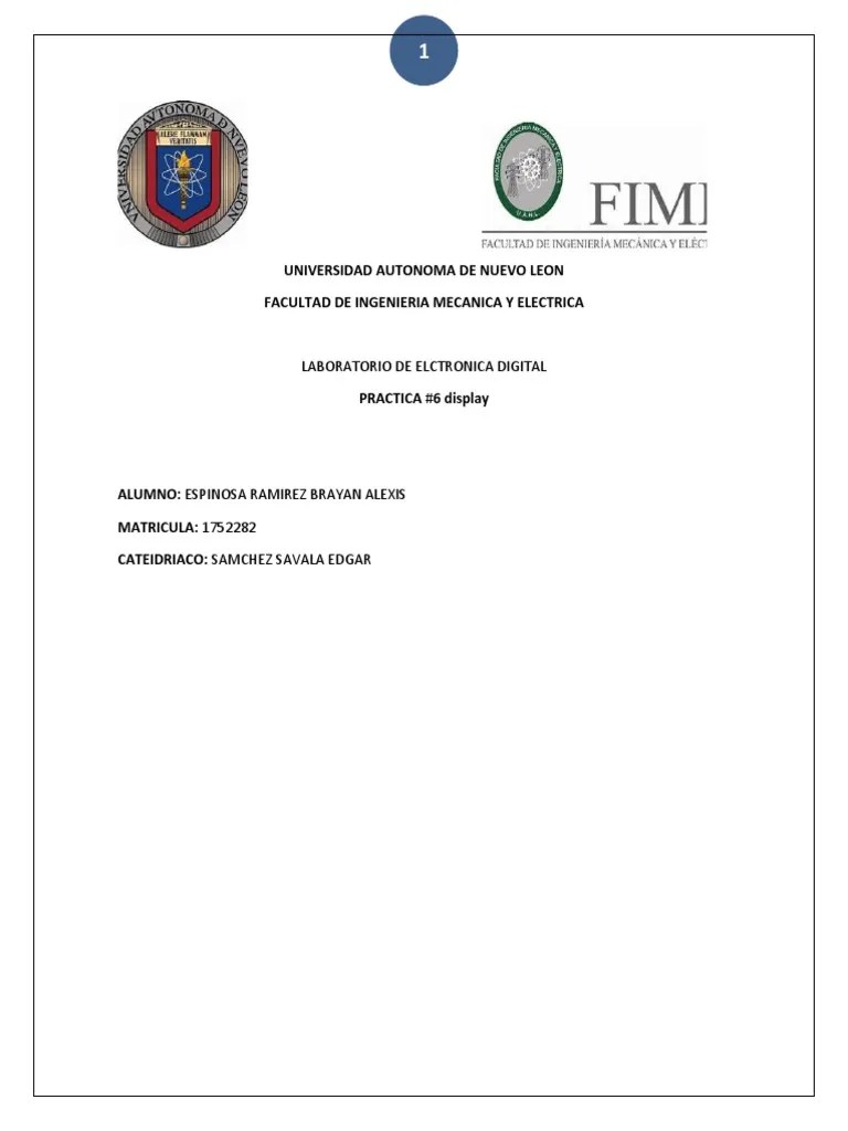 Practica #6 Lab De Electronica Digital | Descargar Gratis PDF | Diodo ...