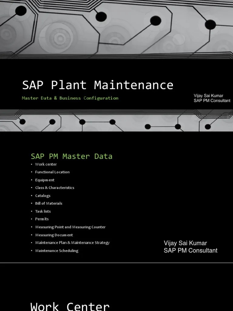 SAP Plant Maintenance Master Data | PDF | Computing | Computer Programming