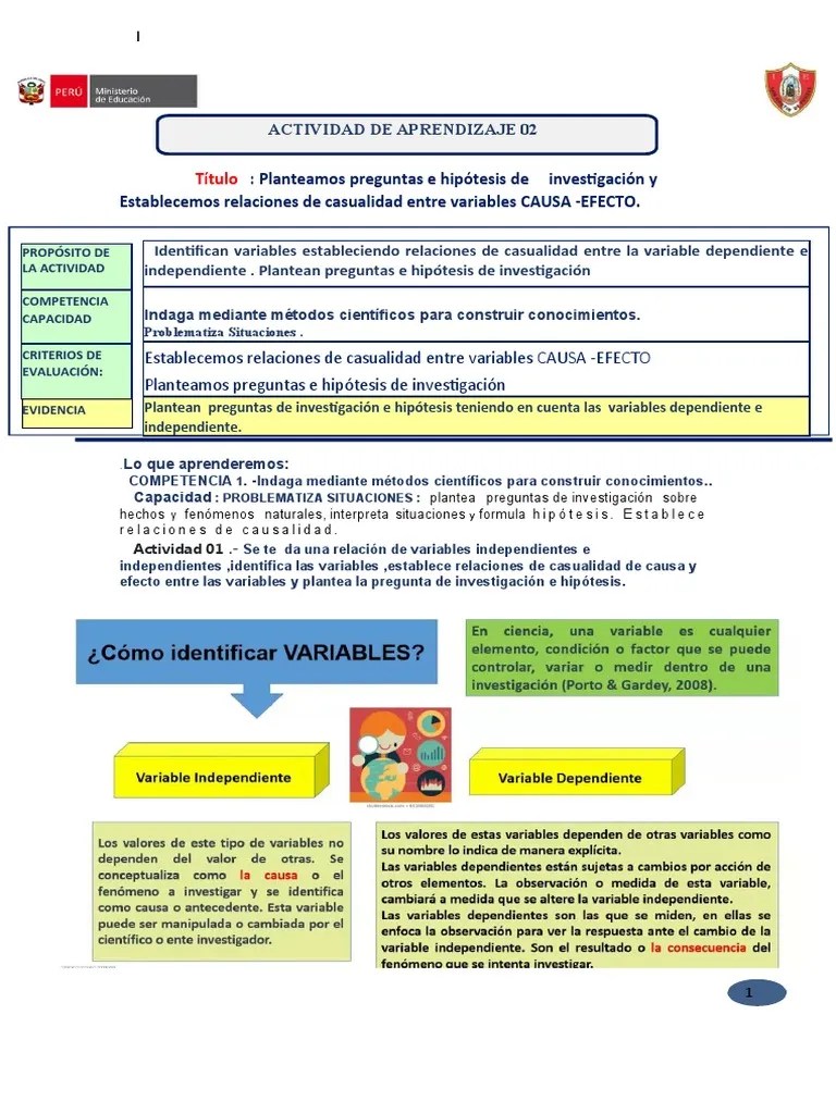 Planteamos Preguntas E Hipotesis De Investigacion | PDF | Hipótesis ...