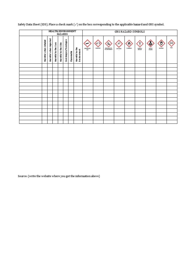 Safety Data Sheet Template | PDF