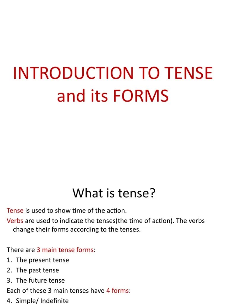 Introduction To Tenses | PDF