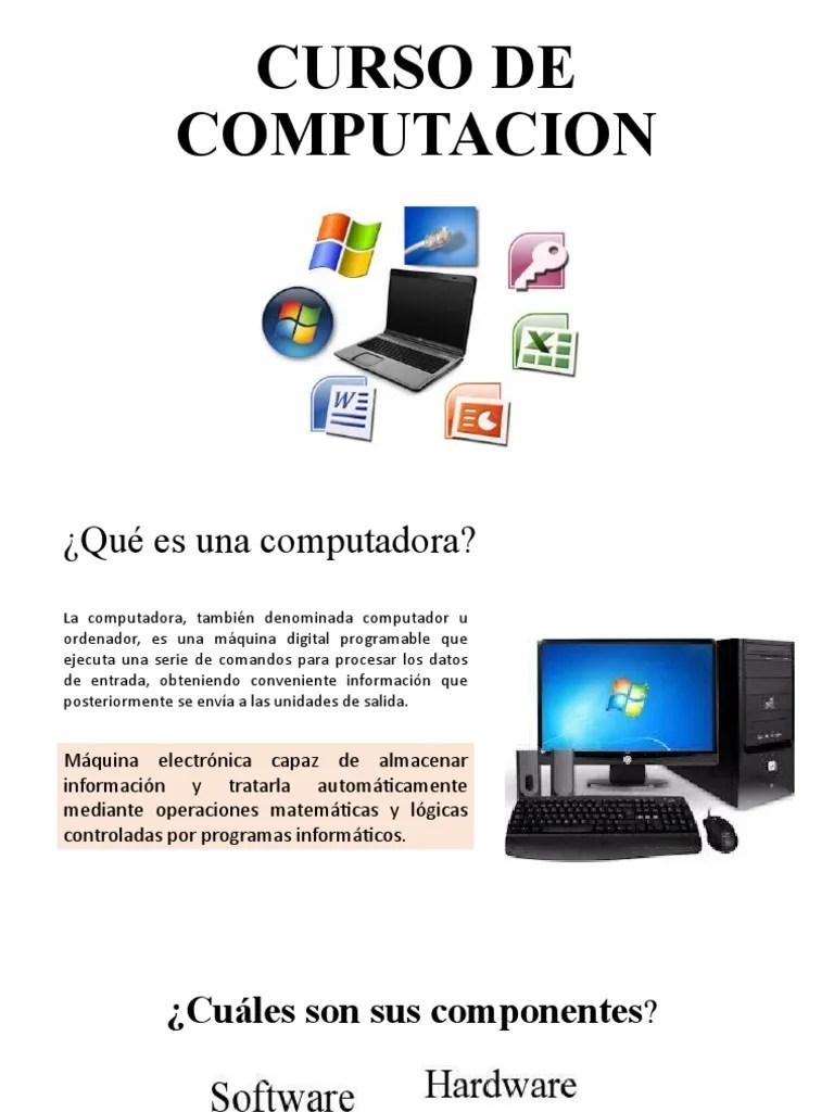 Curso De Computacion | PDF | Programa De Computadora | Programación