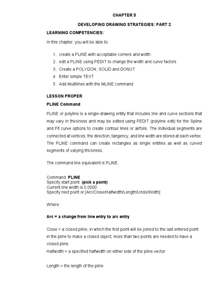 EE 206L Computer-Aided Drafting - MODULE 5 | Download Free PDF | Spline ...