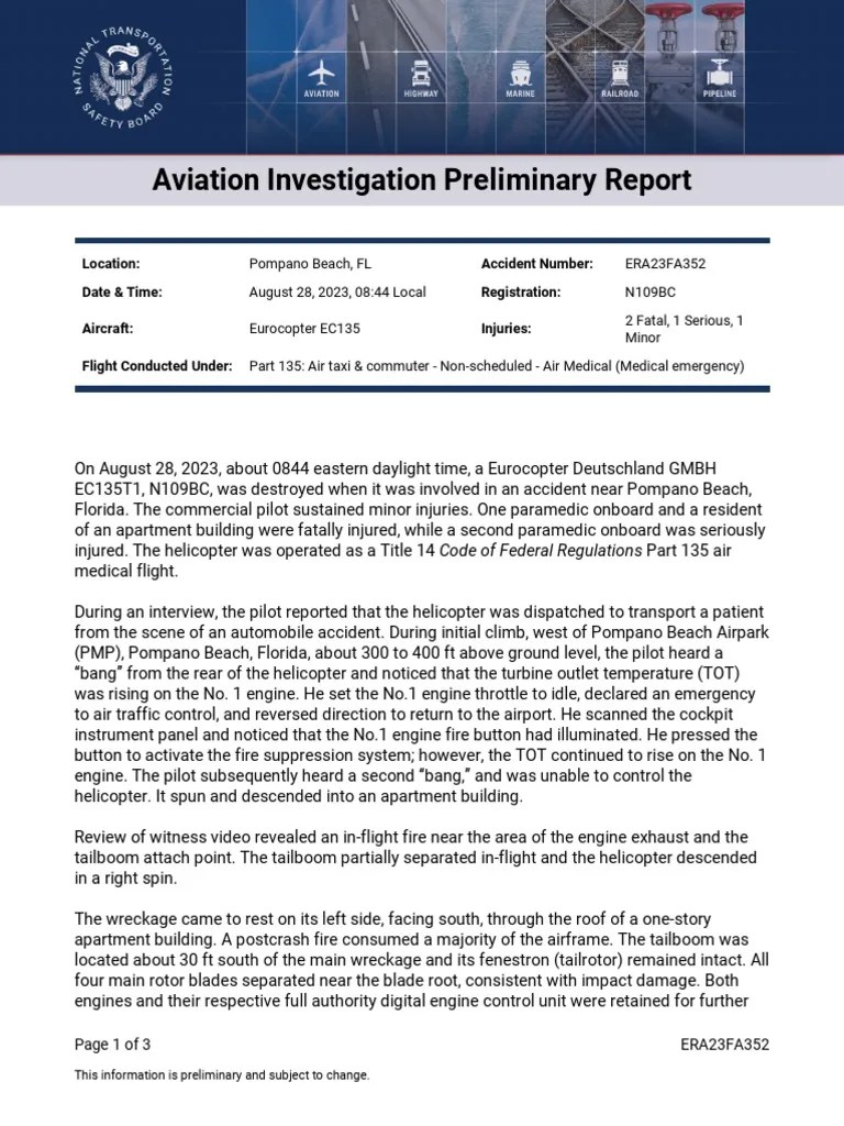 NTSB Report | PDF | Helicopter | Aviation Safety
