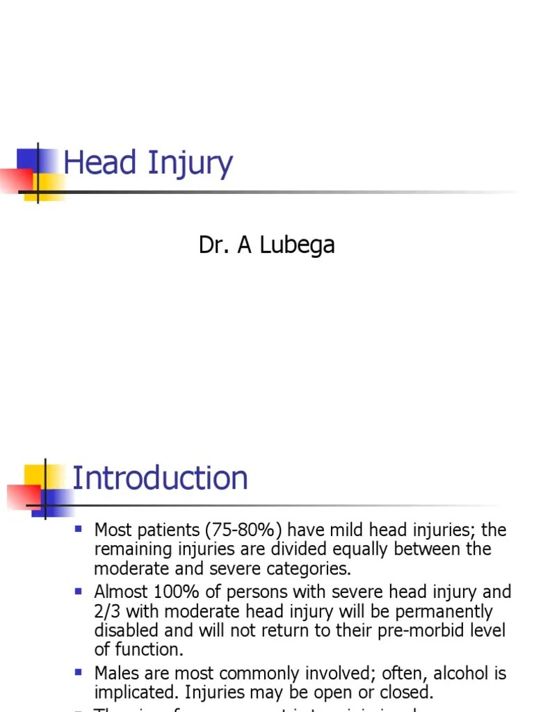 Head Injury-Ppt (Autosaved) 2 | PDF
